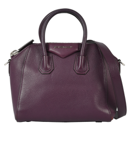 Mini Antigona, Leather, Purple, 0156, DB, S, 2*